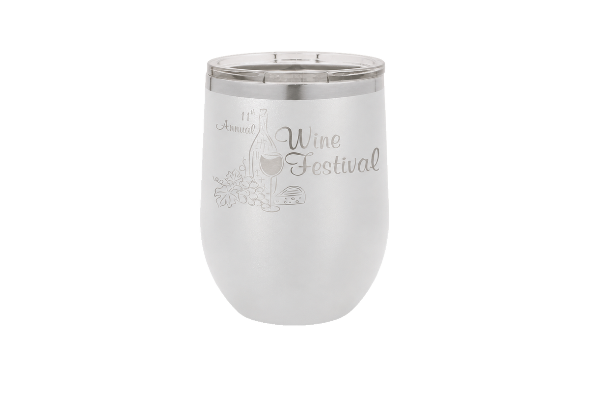 12 oz. Custom Polar Wine Tumbler