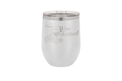 12 oz. Custom Polar Wine Tumbler
