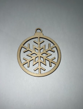 Wooden Snowflake Ornament