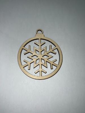 Wooden Snowflake Ornament